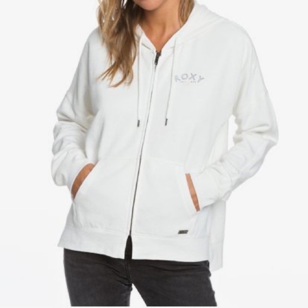Roxy white zip up